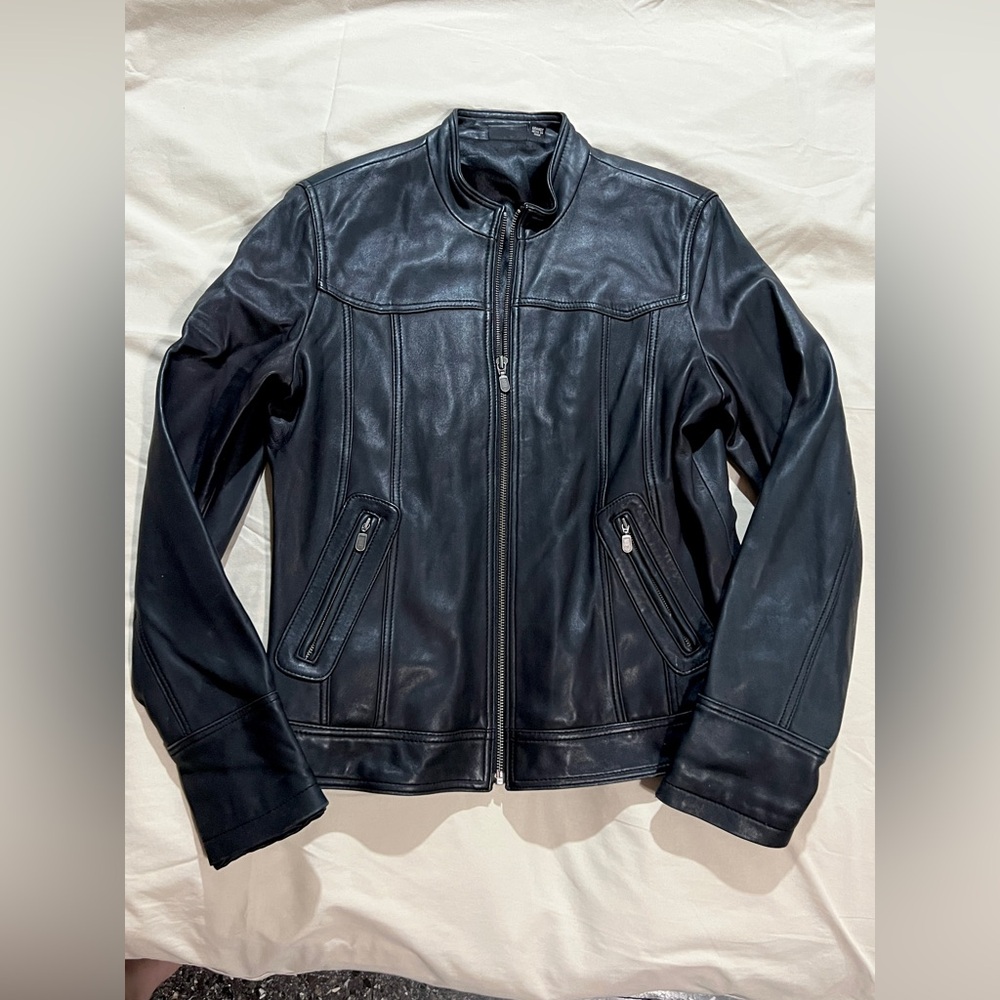 a.n.a. - Black Leather Jacket Size-M/L